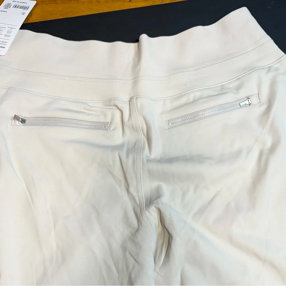 Athleta Venice Wide Leg  cream biege pants women’s large - Picture 6 of 14